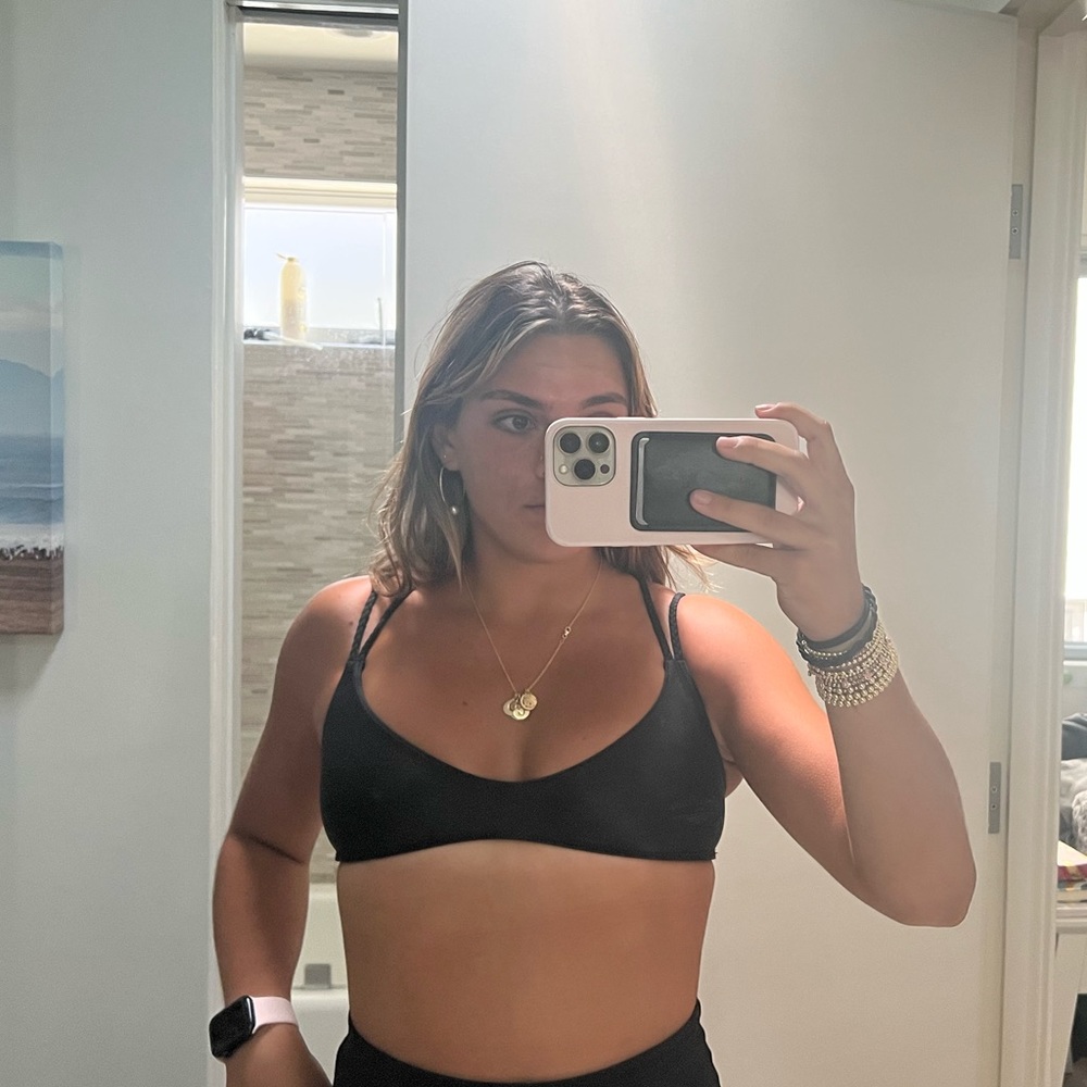 Frankie’s Bikinis Black Cross Back Too